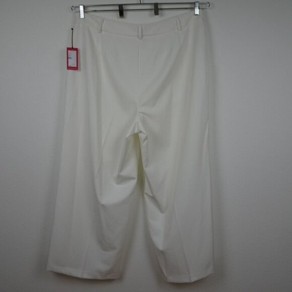 Vince Camuto Wide Leg Pants Women's Plus Size 20W Off White Pleated Dressy - Picture 5 of 9